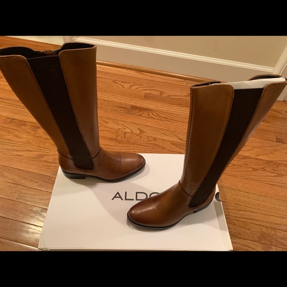 Pair of Aldo Cognac riding boots 7.5 - Picture 2 of 6